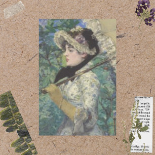 Victorian Vintage Lady With An Umbrella Decoupage Tissue Paper