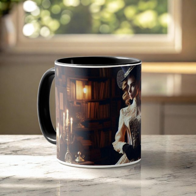Victorian Vintage Mysterious Elegant Woman  Mug (Creator Uploaded)