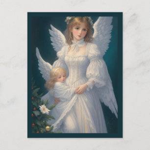 Victorian Vintage Retro Christmas Angel Postcard
