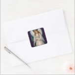Victorian Vintage Retro Christmas Angel Square Sticker<br><div class="desc">Our Vintage Christmas Cards collection is designed to capture the hearts of those who appreciate the grace and beauty of a bygone era. Sending these cards is like sending a piece of history, a reminder of the joy and warmth that the holiday season brings. Whether you're sending them to loved...</div>