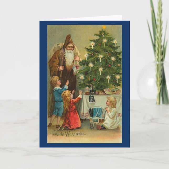 Victorian Vintage Retro Christmas Card (Front)