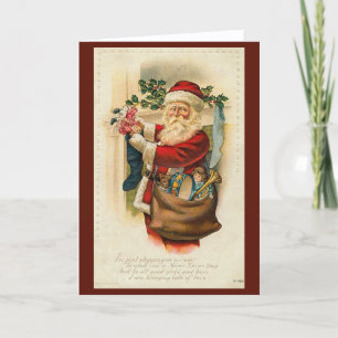 Victorian Vintage Retro Christmas Holiday Card