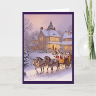 Victorian Vintage Retro Christmas Holiday Card