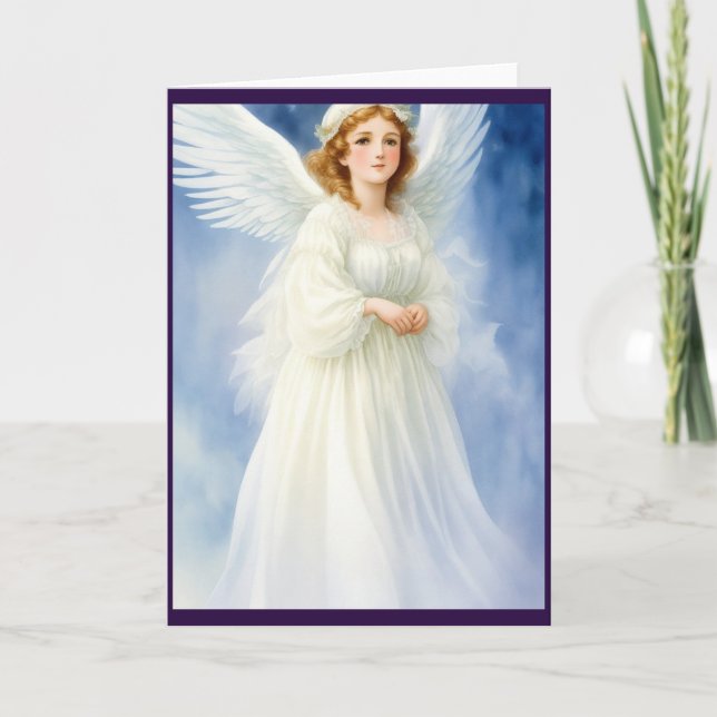 Victorian Vintage Retro Christmas Holiday Card (Front)