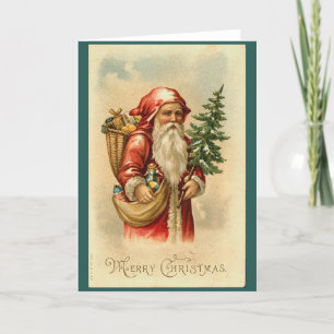 Victorian Vintage Retro Christmas Holiday Card