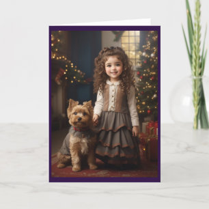 Victorian Vintage Retro Christmas Holiday Card