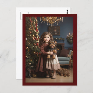 Victorian Vintage Retro Christmas Postcard