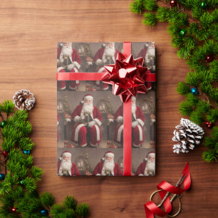 Victorian Vintage Retro Christmas Wrapping Paper