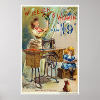 Victorian Vintage sewing machine advertisement