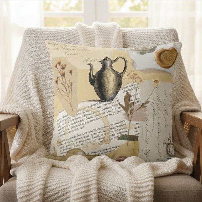 Victorian Vintage Stickers Pillow (Creator Uploaded)