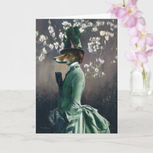 Victorian Vixen Greetings Card