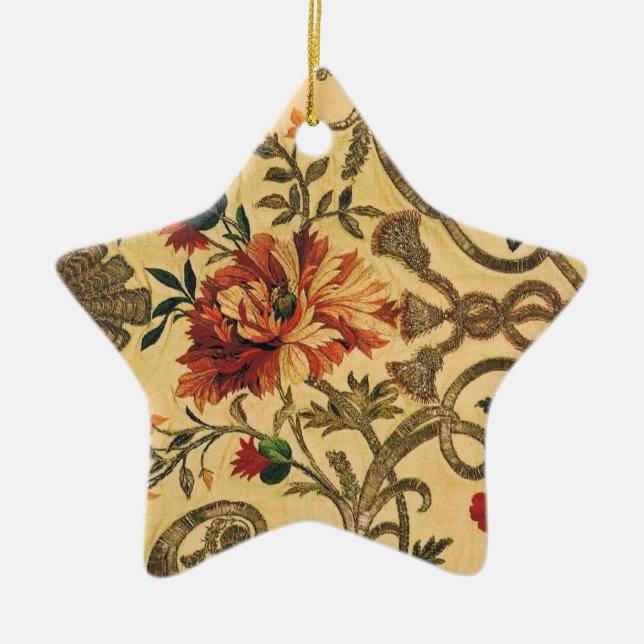 Victorian Wallpaper Ceramic Ornament (Front)