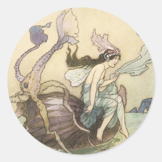 Victorian Water Faerie Sticker (Front)