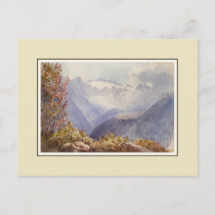 Victorian watercolor postcard