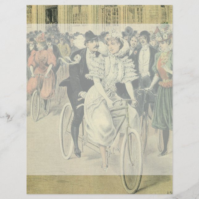 Victorian Wedding Bride and Groom Newlywed Bicycle (Front)