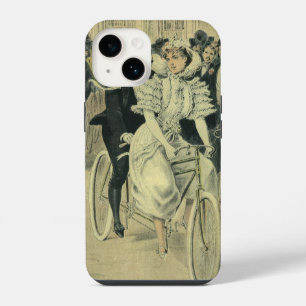 Victorian Wedding Bride and Groom Newlywed Bicycle iPhone Case