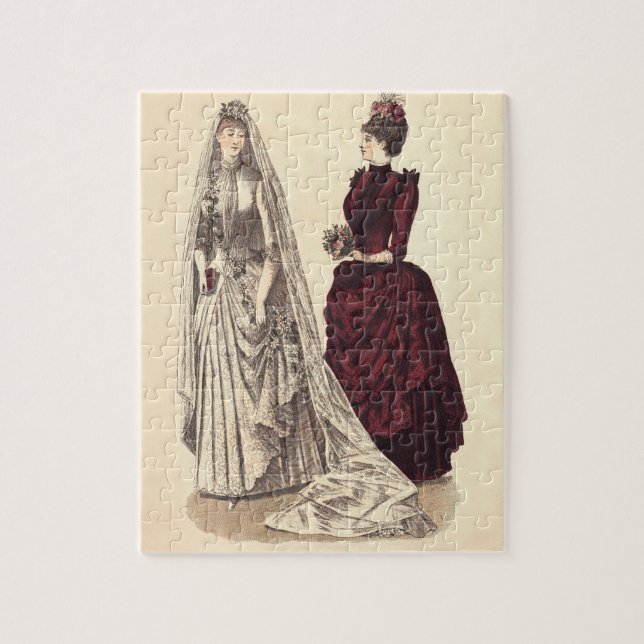 Victorian wedding gown jigsaw puzzle (Vertical)