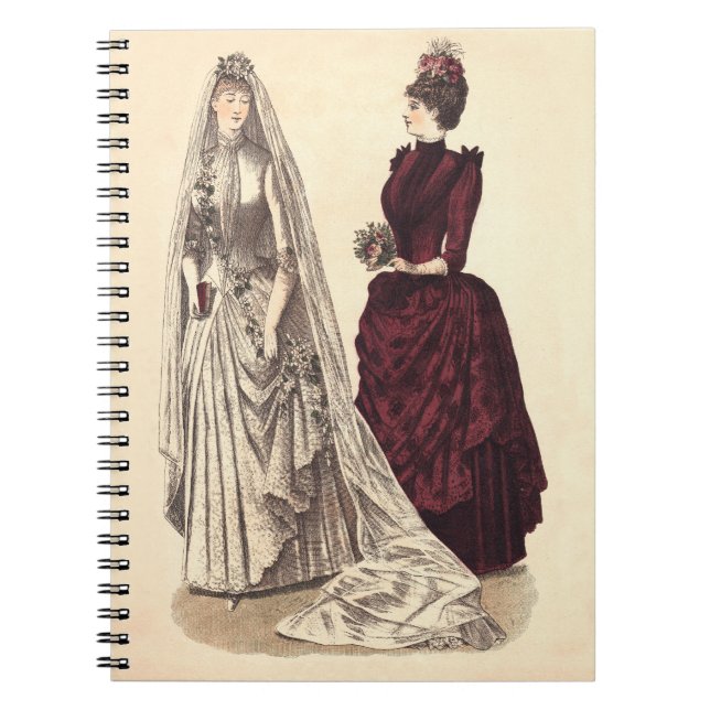 Victorian wedding gown notebook (Front)