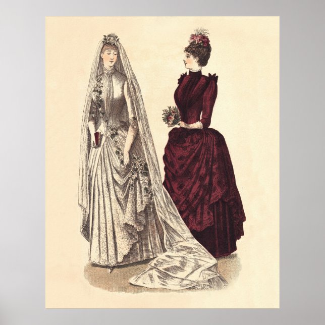 Victorian wedding gown poster (Front)