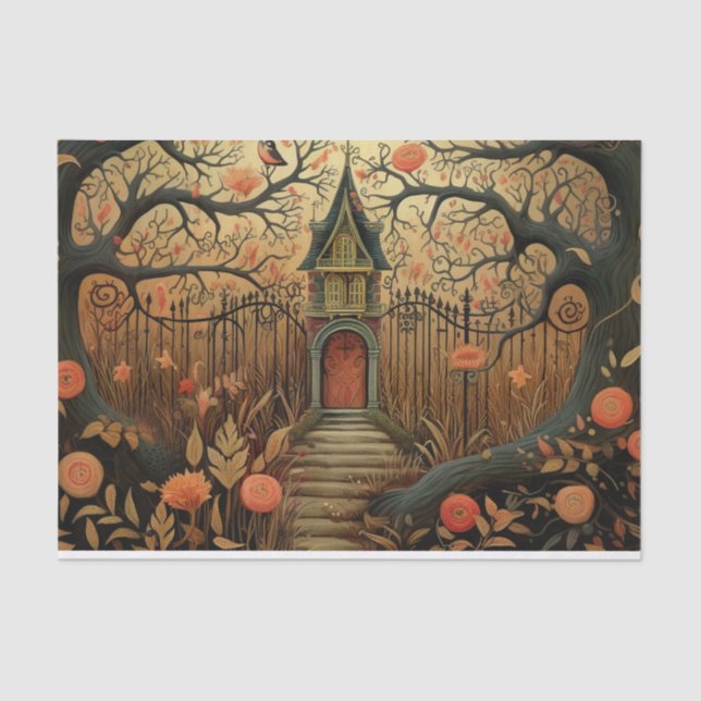 Victorian Whimsical Autumn Tissue Paper (Front)