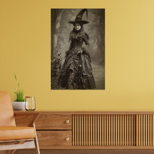 Victorian Witch Sepia Portrait style 3 Poster