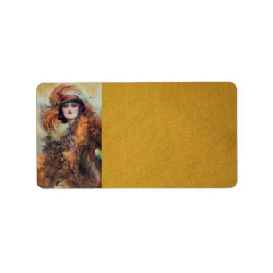 Victorian Woman Address Label