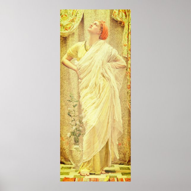 Victorian woman Albert moore canaries renaissance Poster (Front)