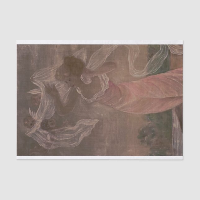 Victorian Woman Angel Tissue Paper Decoupage (Front)