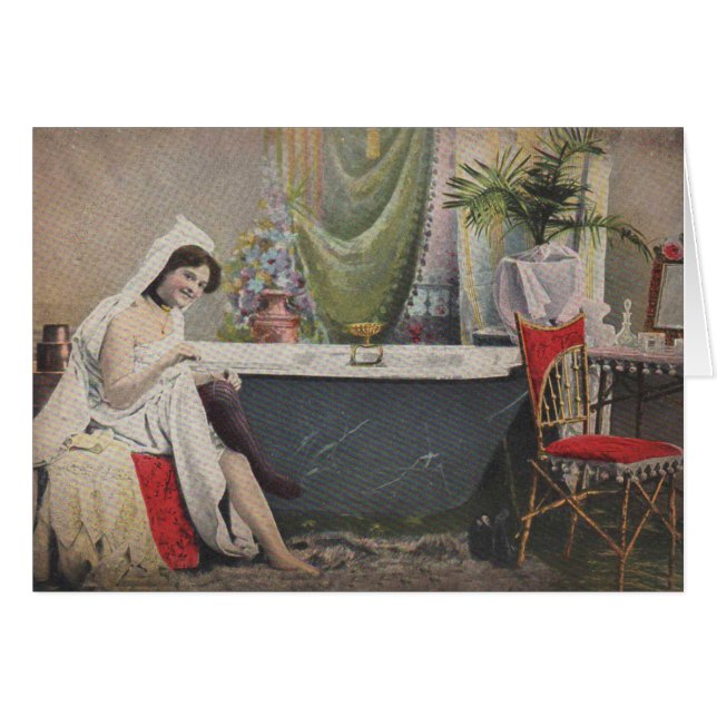 Victorian woman bathing bath (Front Horizontal)