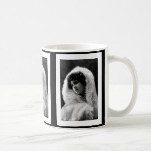 victorian woman cameo pose coffee mug