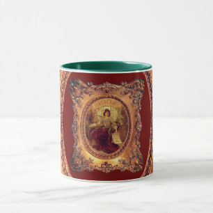 Victorian woman in elegant Victorian frame Mug
