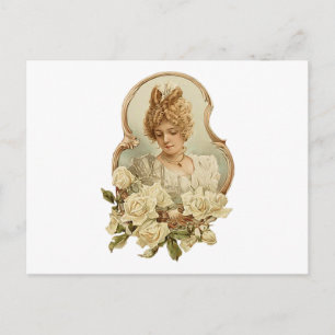 Victorian Woman Portrait Postcard