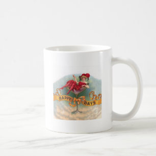 Victorian Woman Red Champagne Happy Coffee Mug
