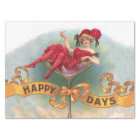 Victorian Woman Red Champagne Happy