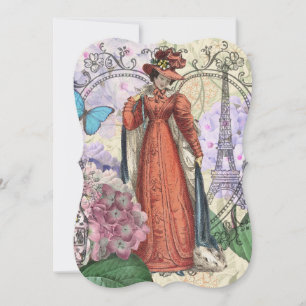 Victorian Woman Red Girl Classy Colourful