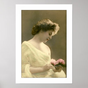 victorian woman retrospective romantic poster