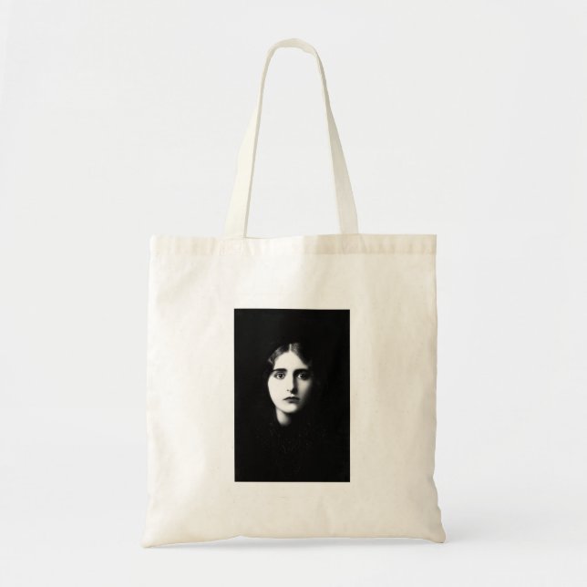 Victorian woman with haunting expression tote bag (Front)