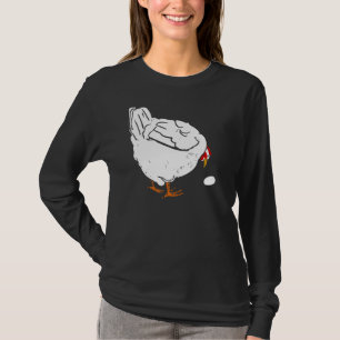 Victorian Woodcut Chicken Hen and Egg On T Shirt