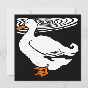 Victorian Woodcut Farm Animals Ducks Announcement