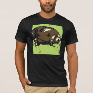 Victorian Woodcut Pig On T Shirt