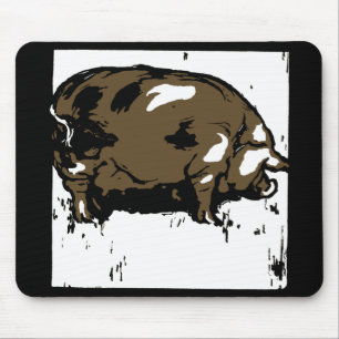 Victorian Woodcut Pig or Hog Mousepad