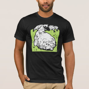 Victorian Woodcut Sheep On T Shirt