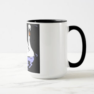 Victorian Woodcut Swans On Mug