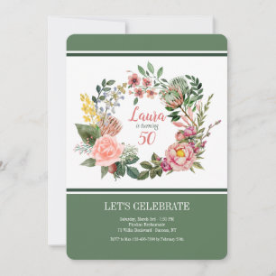 Victorian Wreath Floral Invitation