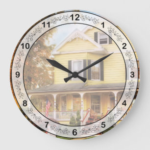 Victorian - Yellow Lace - Dream House Large Clock