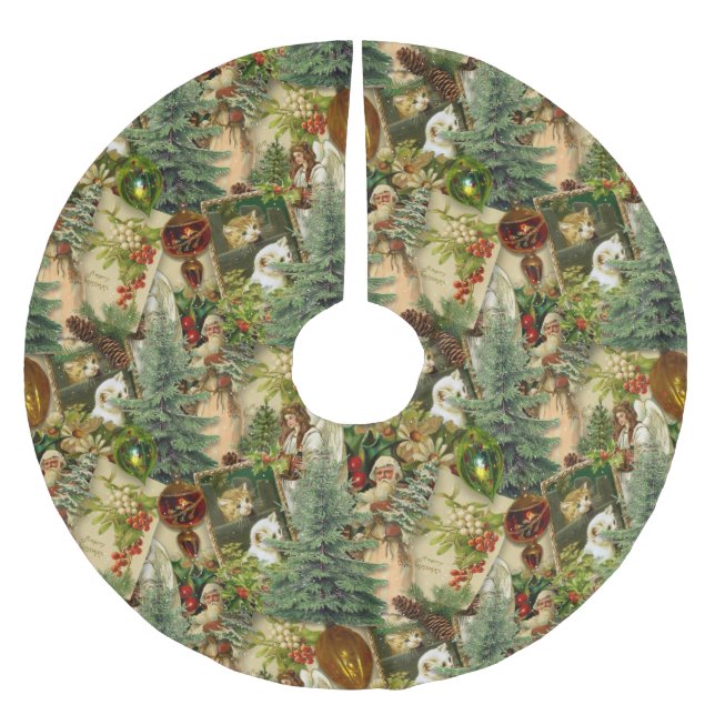 Victorian Yuletide Splendour    Brushed Polyester Tree Skirt (Front)