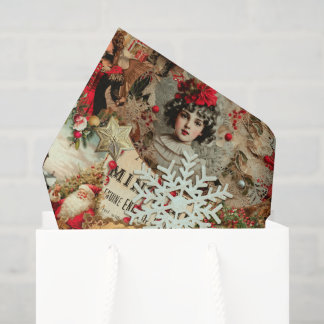 Victorian Yuletide Treasures Collage Tissue Paper