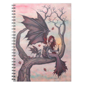 Victoria's Tree Gothic Fairy with Cat Fantasy Art Notebook