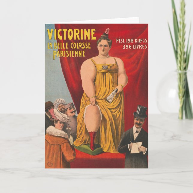 Victorine, The Beautiful Parisian Large Woman Card (Front)