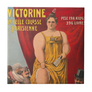 Victorine, The Beautiful Parisian Large Woman Ceramic Tile